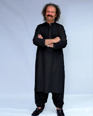 Black Kameez Shalwar Wash n Wear